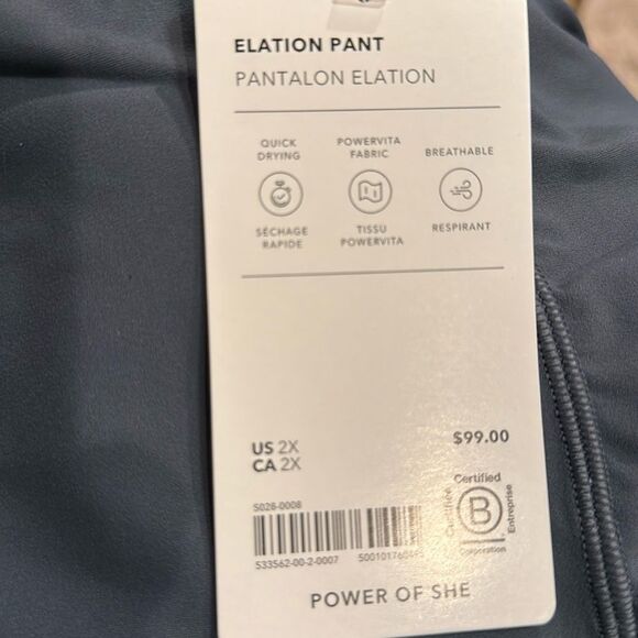 NWT Athleta Elation Pant.  2X. Shadow Blue - Picture 7 of 8